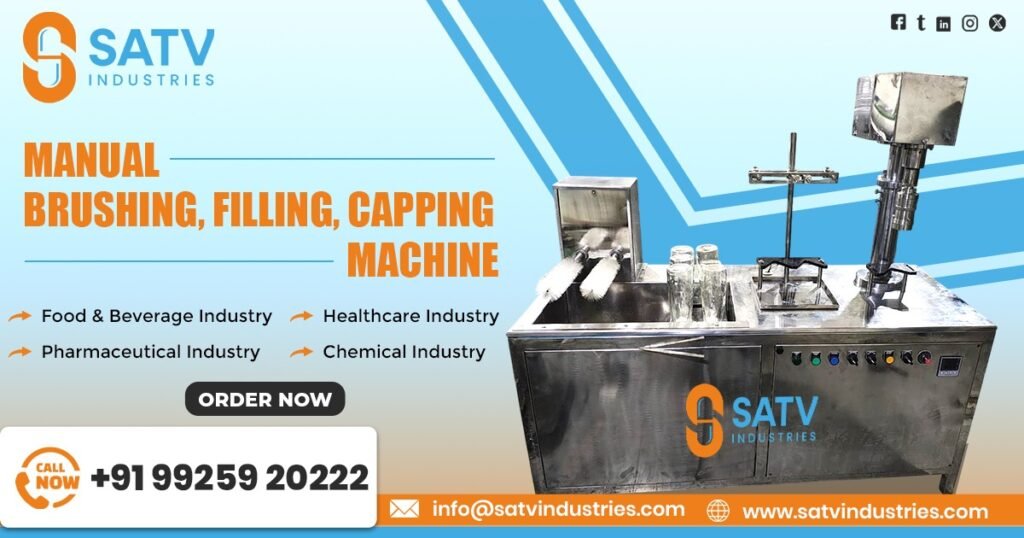 Manual Brushing Filling and Capping Machine in Telangana