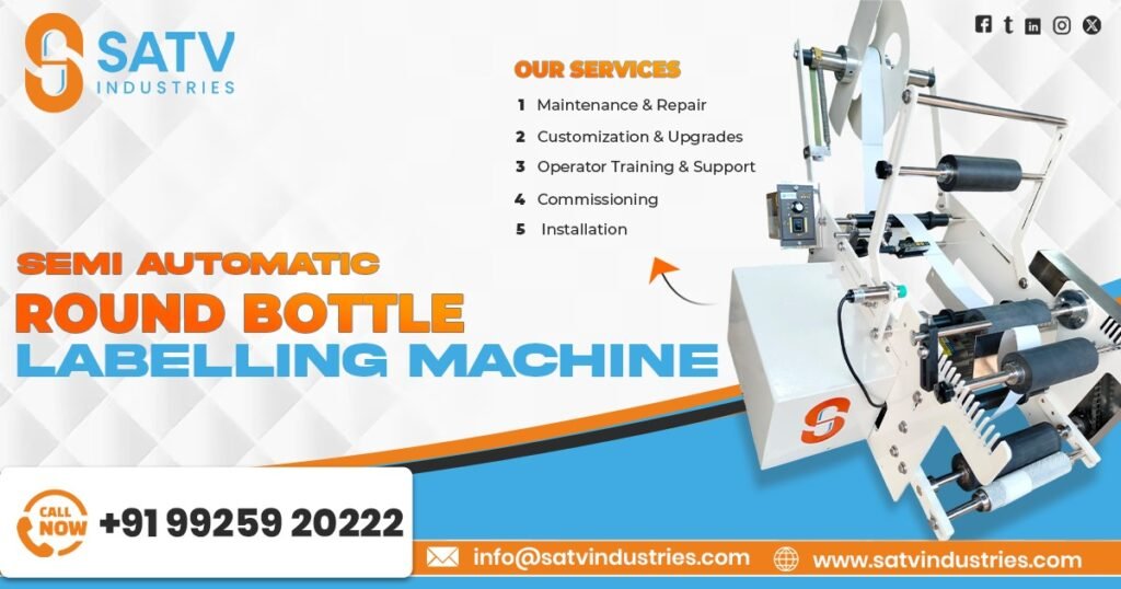 Semi-Automatic Round Bottle Labelling Machine in Goa