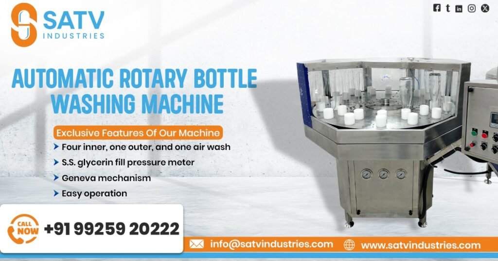 Automatic Rotary Bottle Washing Machine in Vietnam