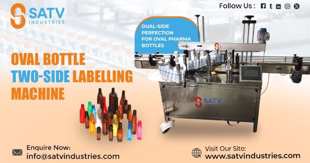 Oval Bottle Two-Side Labelling Machine in Gujarat