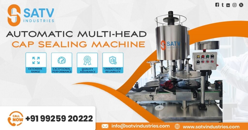 Automatic Multi-Head Cap Sealing Machine in French