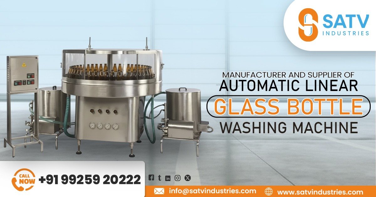 Automatic Linear Glass Bottle Washing Machine in Dubai