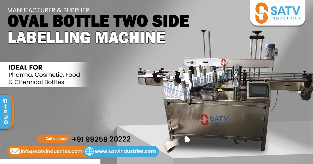 Oval Bottle Two-Side Labeling Machine in Nashik