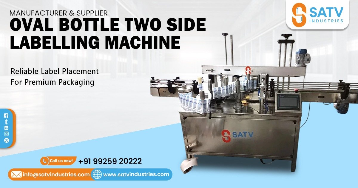 Oval Bottle Two-Side Labeling Machine in Bengaluru