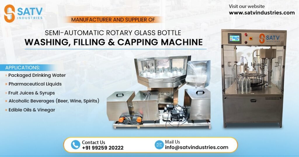 Semi-Automatic Rotary Glass Bottle Washing, Filling and Capping Machine in Nepal