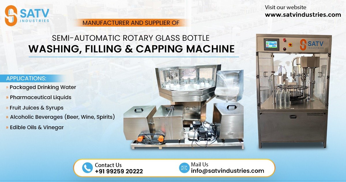 Semi-Automatic Rotary Glass Bottle Washing, Filling and Capping Machine in Nepal
