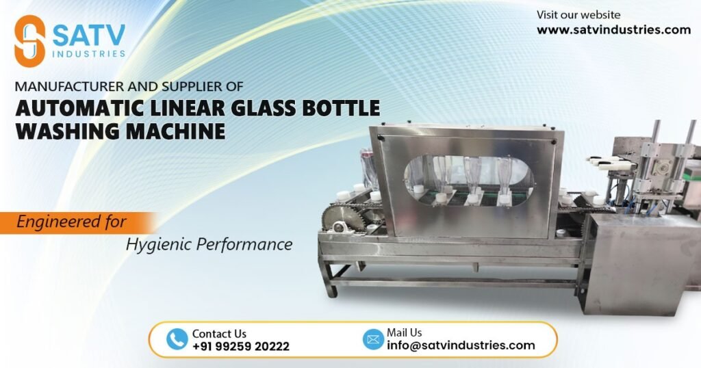 Automatic Linear Glass Bottle Washing Machine in Bangladesh