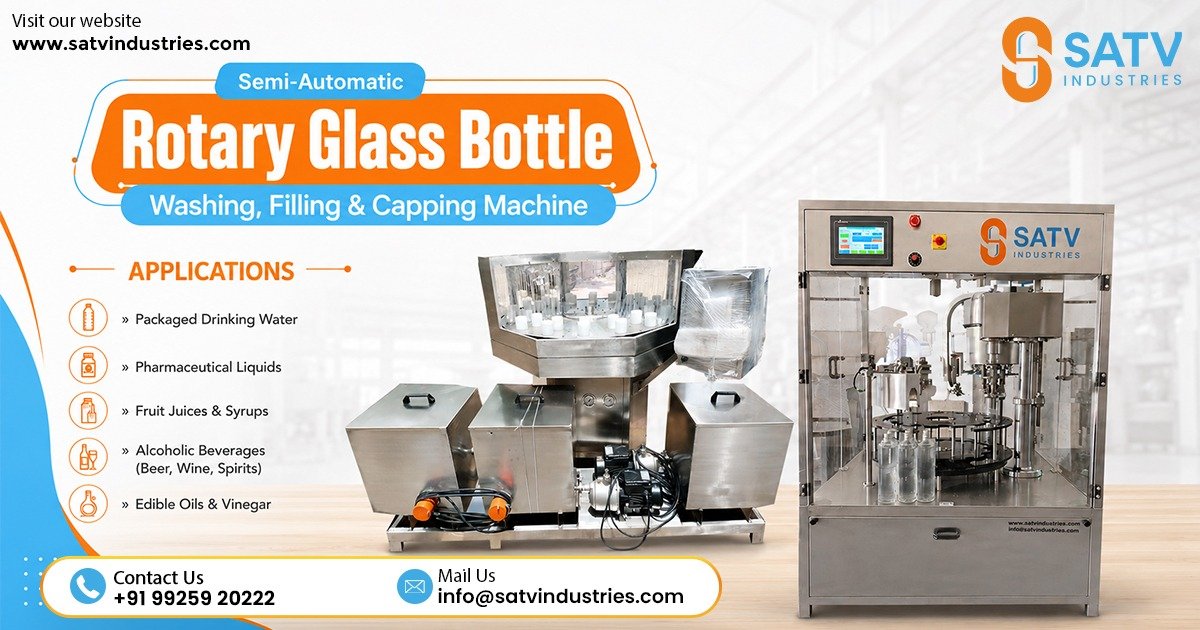 Semi-Automatic Rotary Glass Bottle Washing, Filling and Capping Machine in Bangladesh