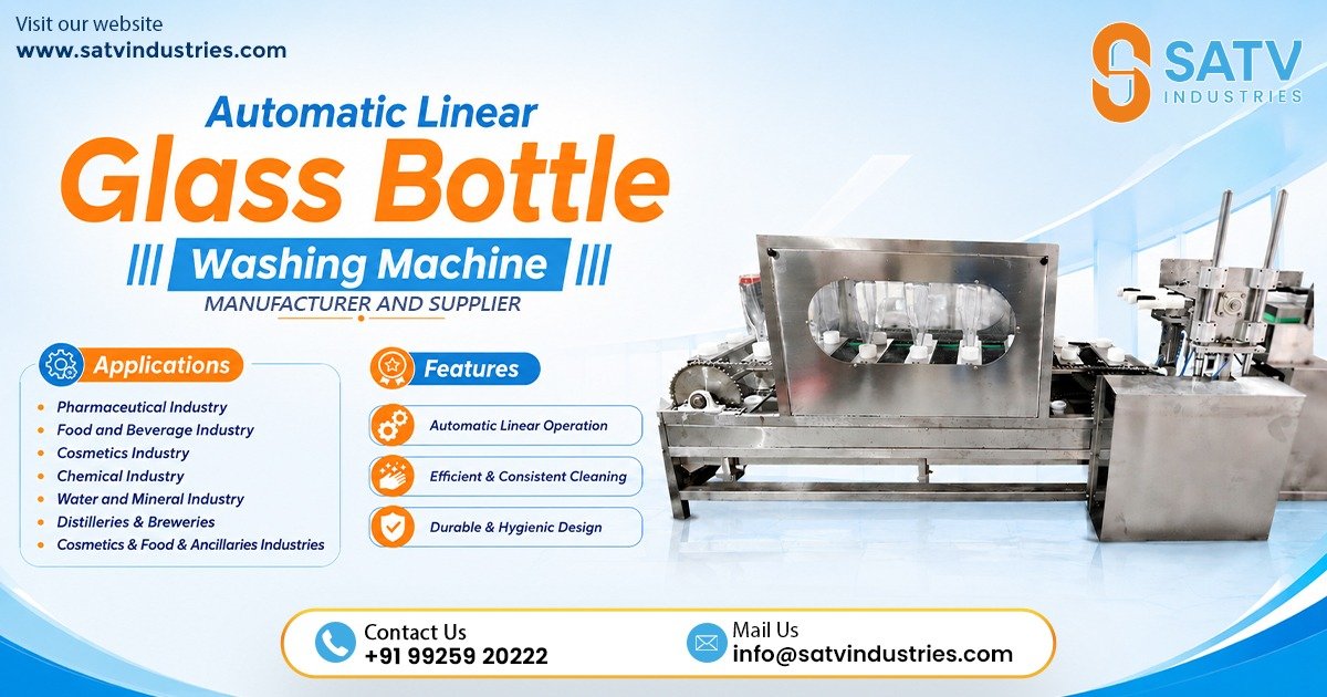Automatic Linear Glass Bottle Washing Machine in Vietnam