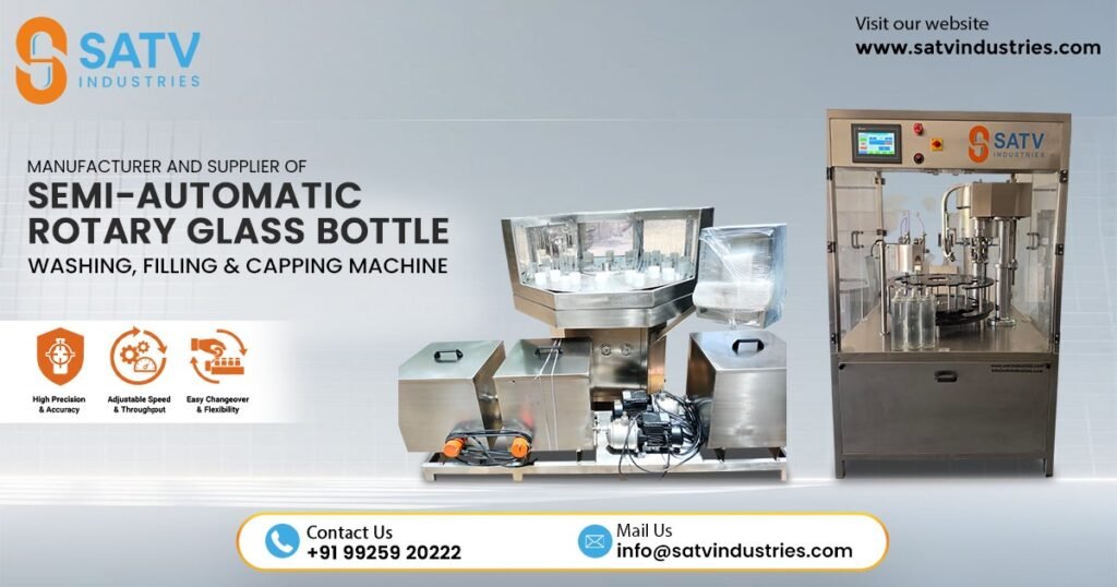 Semi-Automatic Rotary Glass Bottle Washing, Filling and Capping Machine in Vietnam