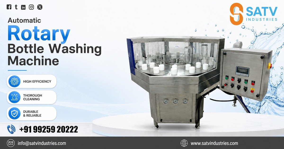 Automatic Rotary Bottle Washing Machine in Vietnam