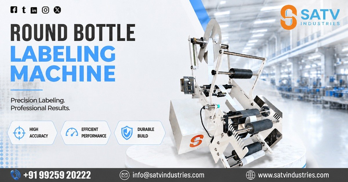 Round Bottle Labeling Machine in Canada