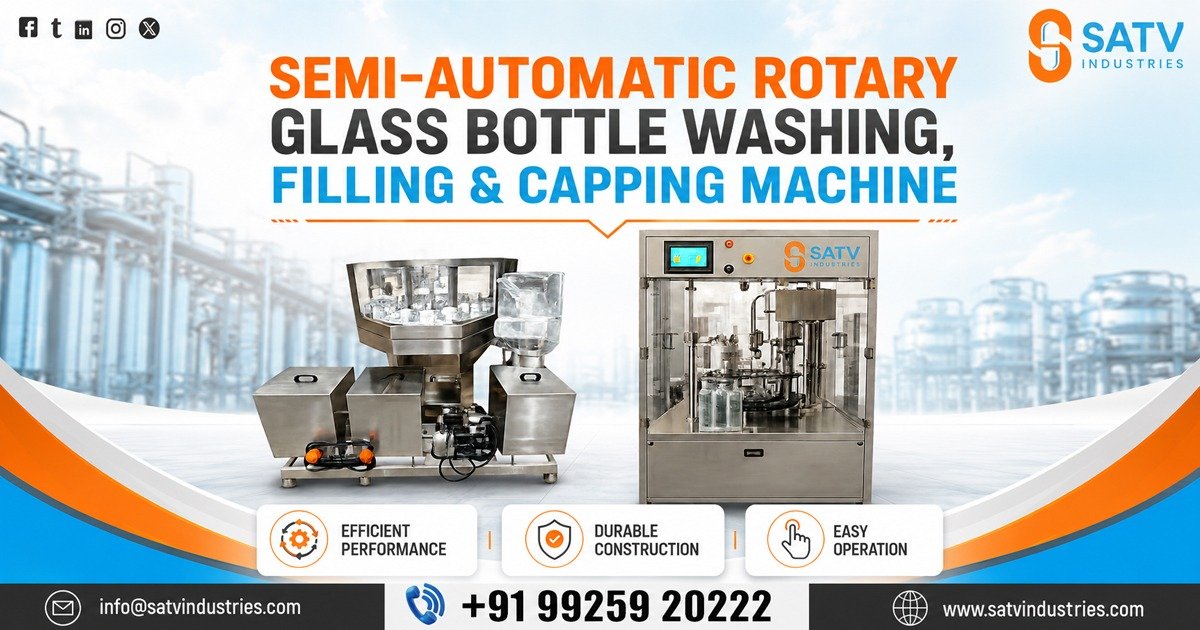 Semi-Automatic Rotary Glass Bottle Washing Filling and Capping Machine in Sydney