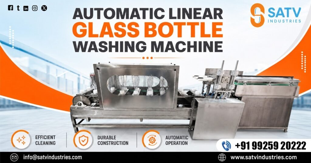 Automatic Linear Glass Bottle Washing Machine in Qatar