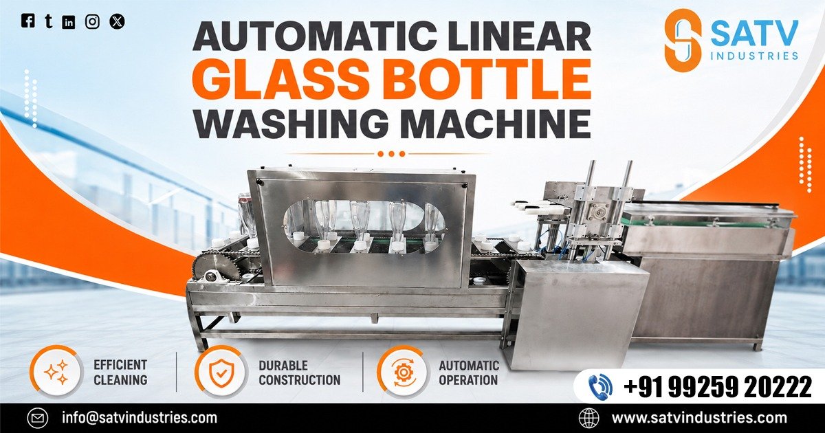 Automatic Linear Glass Bottle Washing Machine in Qatar