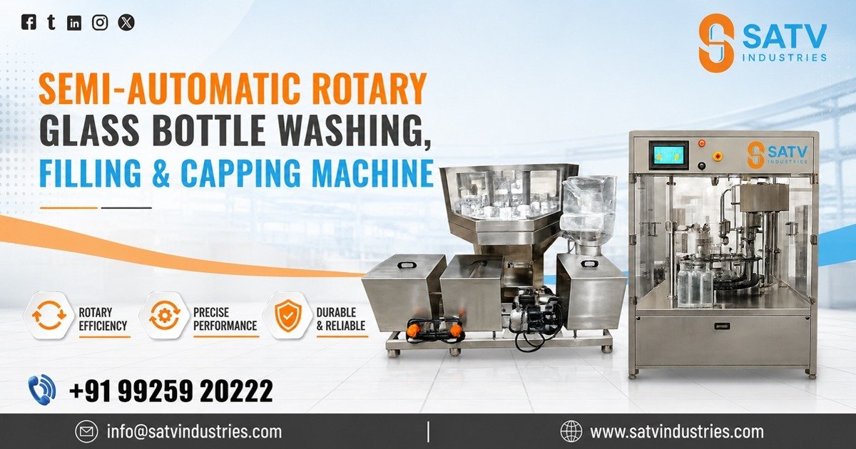 Semi-Automatic Rotary Glass Bottle Washing, Filling and Capping Machine in Saudi Arabia