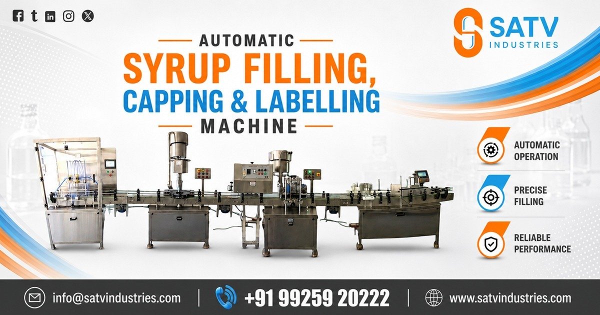 Automatic Syrup Filling Capping and Labelling Machine in Qatar