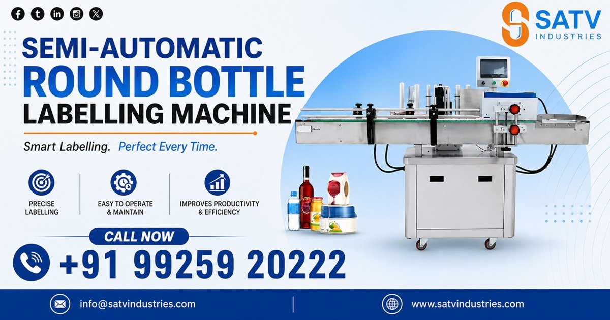 Semi-Automatic Round Bottle Labelling Machine in Gandhinagar