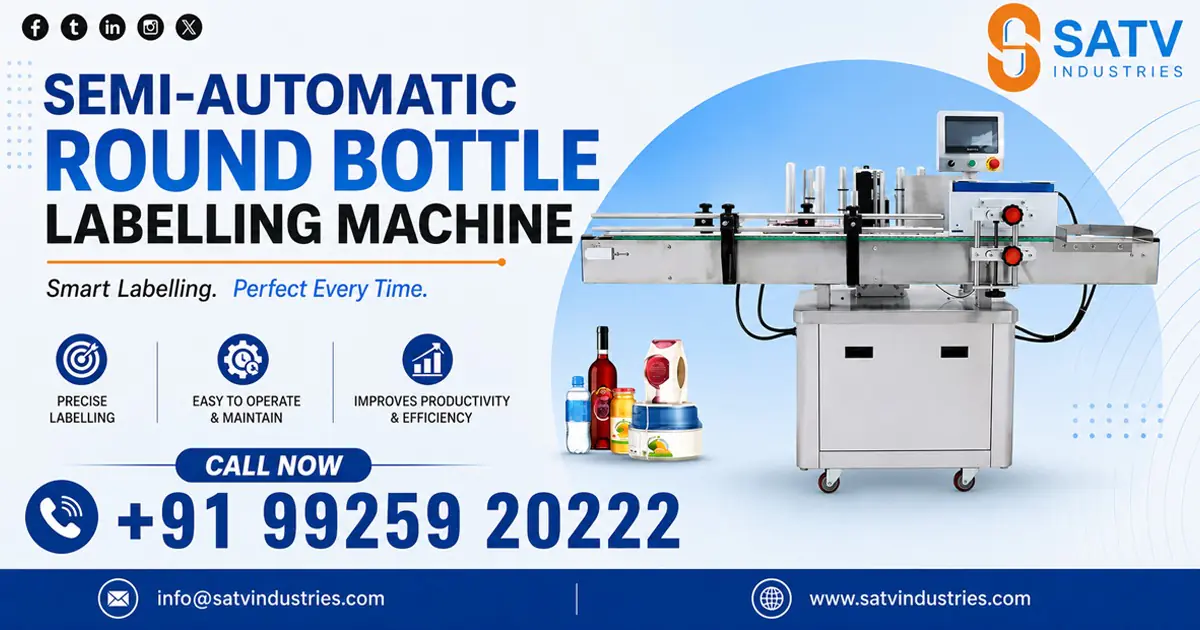 Semi-Automatic Round Bottle Labelling Machine in Gandhinagar