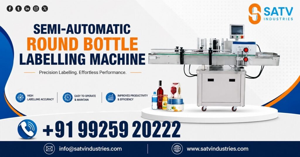 Semi-Automatic Round Bottle Labelling Machine in Nepal