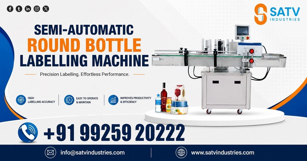 Semi-Automatic Round Bottle Labelling Machine in Nepal
