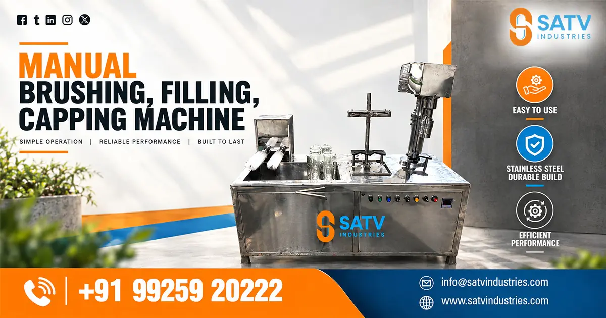 Manual Brushing, Filling and Capping Machine in Qatar