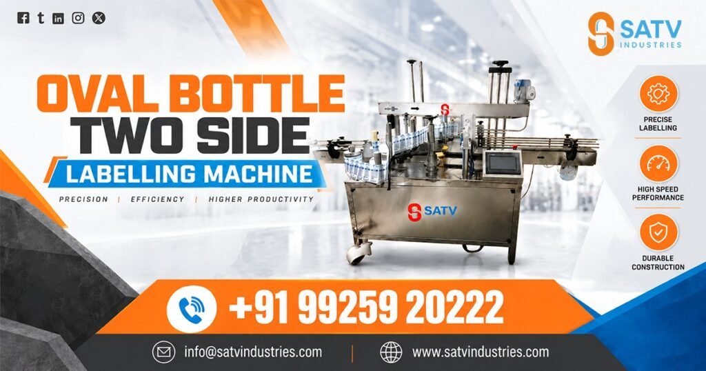 Oval Bottle Two Side Labelling Machine in Vietnam