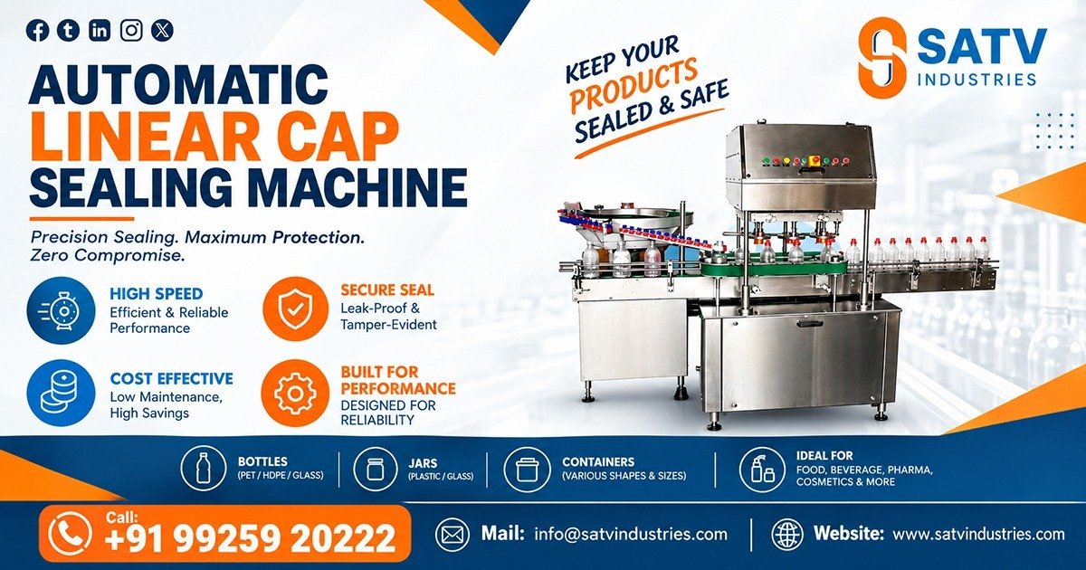 Automatic Linear Cap Sealing Machine in Dubai